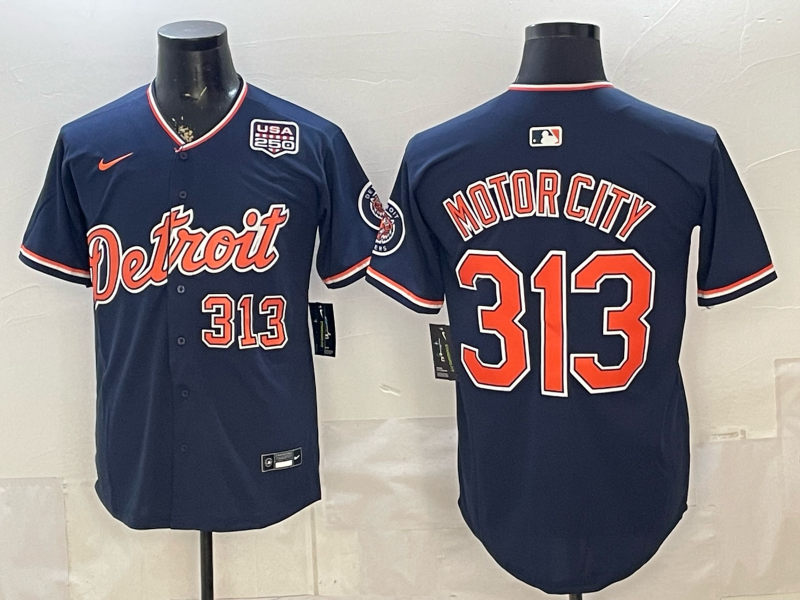 Men Detroit Tigers 313 Motorcity blue Nike 2026 MLB Jersey 0523003